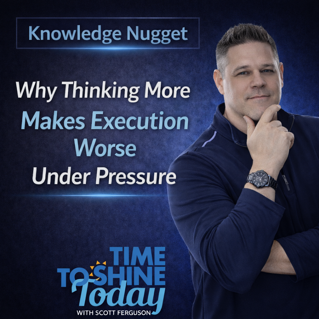 Read more about the article Thinking More Is Killing Your Execution Under Pressure – 3 Minute Coach Fergie Knowledge Nugget