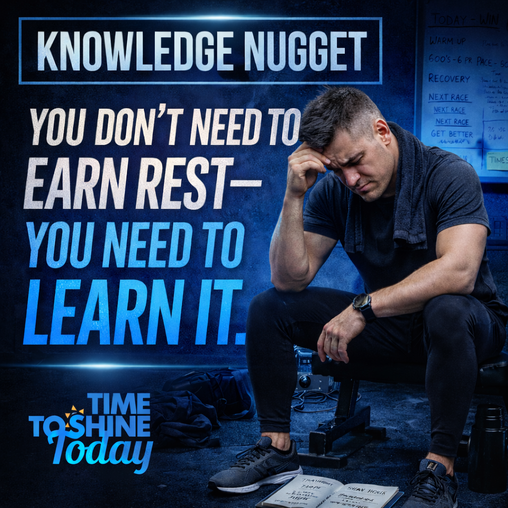 Read more about the article You Don’t Need to Earn Rest—You Need to Learn It 🧠🔥 – ⚡3 Minute Coach Fergie Knowledge Nugget