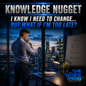 Read more about the article The Decision You Keep Avoiding May Be Costing You Everything ⏳  – ⚡3 Minute Coach Fergie Knowledge Nugget