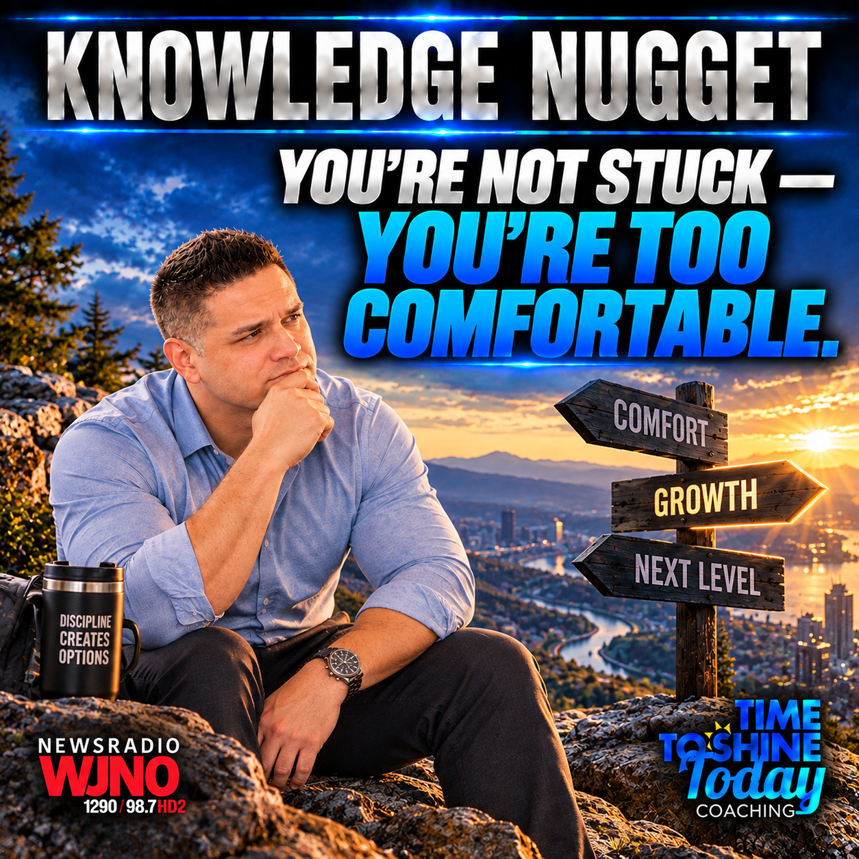 Read more about the article You’re Not Stuck—You’re Too Comfortable: How to Break Your Comfort Zone, Build Discipline & Level Up with Coach Fergie 🚪🆙